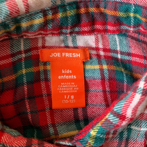 Joe Fresh, Girls Plaid Night Dress, size L (10-12) - Picture 4 of 5